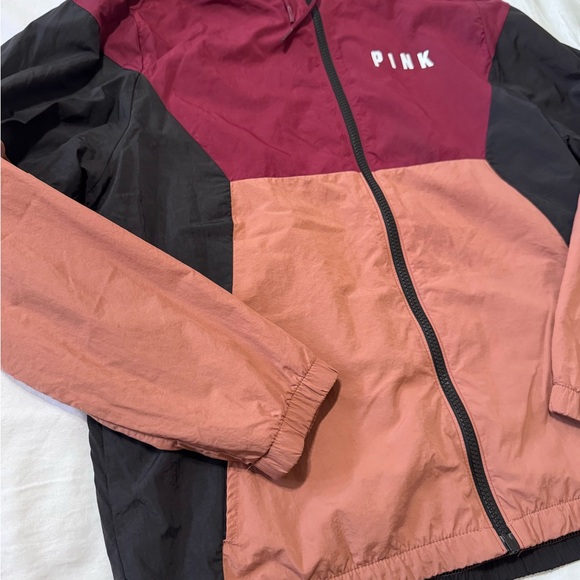 Pink Colorblock Windbreaker Jacket - Picture 2 of 5